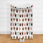 Iced Coffees (really big) cute summer flavor food sweet treats leggings baby beach