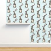 Large Rabbit on Blue