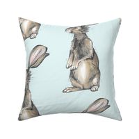 Large Rabbit on Blue