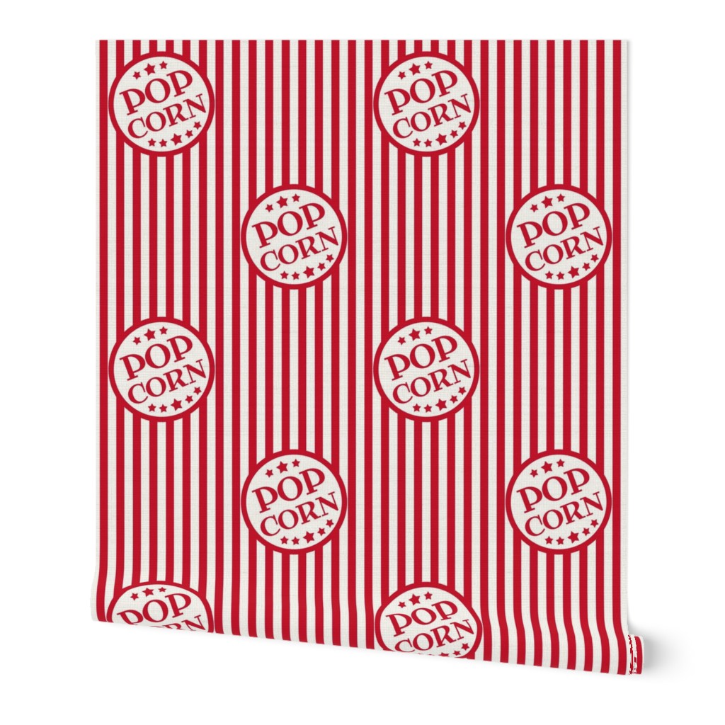 Fresh Delicious Popcorn (Christmascolors red, small with closer logos)
