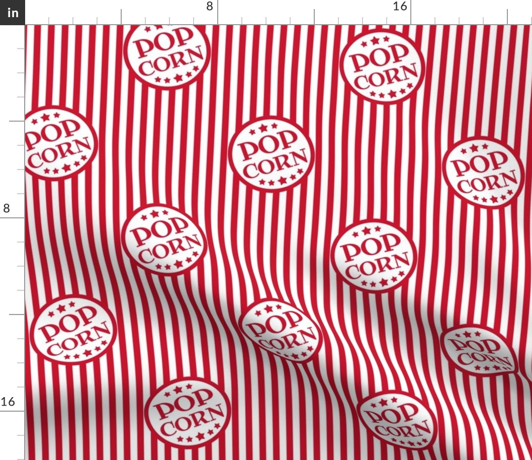 Fresh Delicious Popcorn (Christmascolors red, small with closer logos)