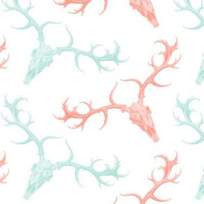DigSkullery ~ Skirmish ~ Mint and Coral 
