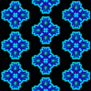 New flower design 13.5x13.5 150 Black&Blue