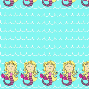 Mermaid Border Print