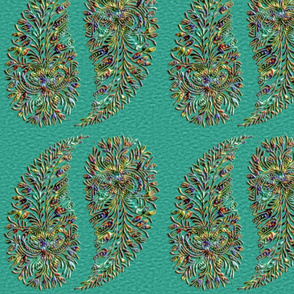 rainbow_paisley_textured_teal