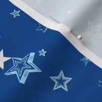 Stars and stars-dark blue small