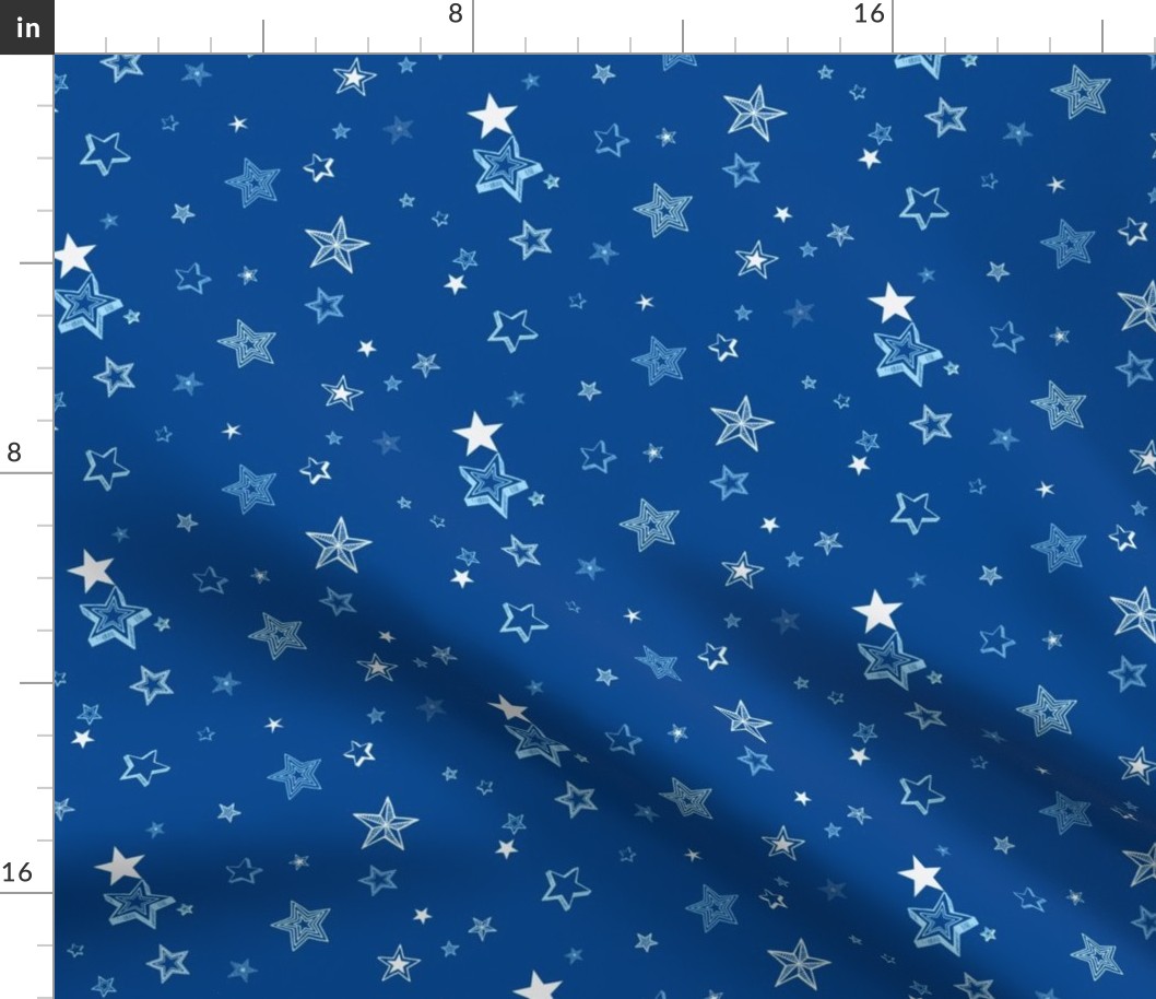 Stars and stars-dark blue small