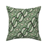 Light Olive Pickle Paisley