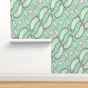 Mint Green Pickle Paisley