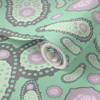 Mint Green Pickle Paisley