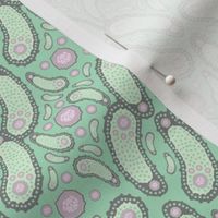 Mint Green Pickle Paisley