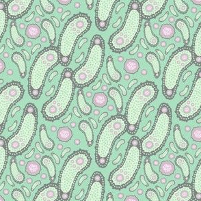 Mint Green Pickle Paisley