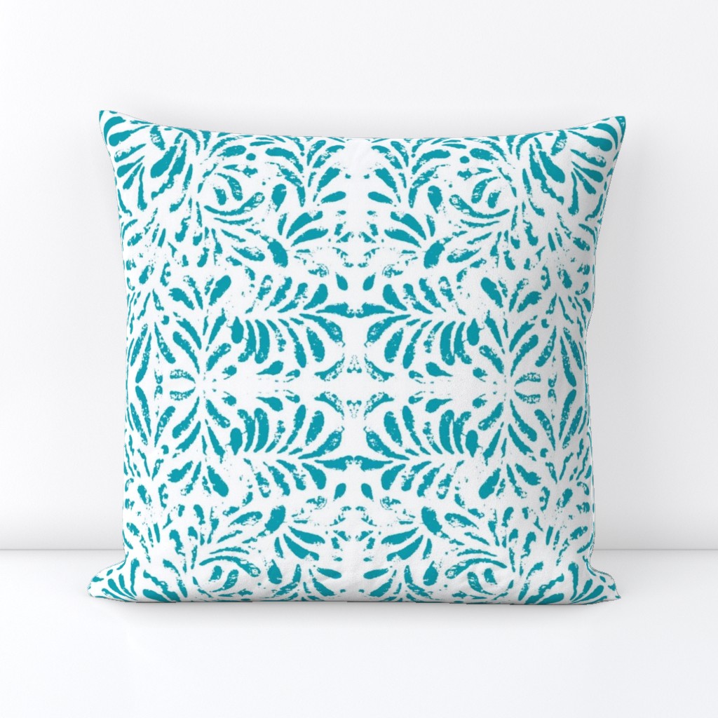 Trellis lace in teal