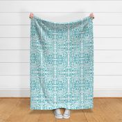 Trellis lace in teal