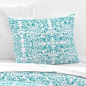 Trellis lace in teal