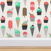 ice cream summer popsicle bright ice cream summer baby design