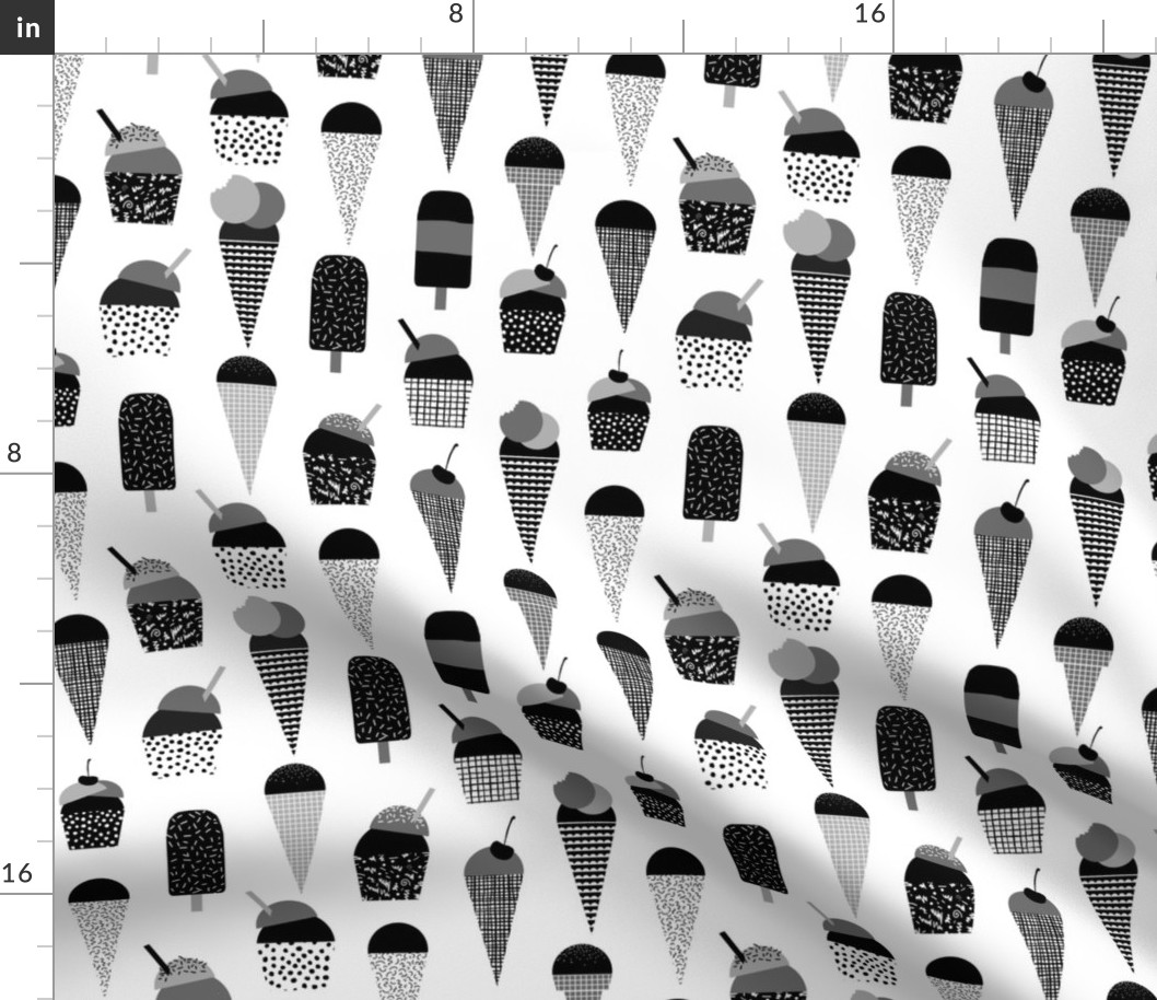 ice creams minimal monochrome design 