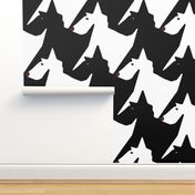 Tesselating Black and White Scottie Dogs