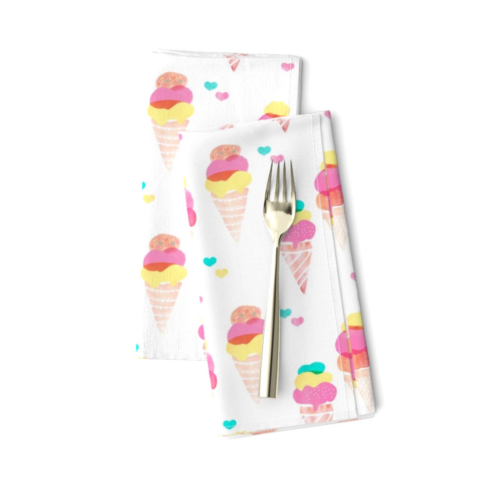 Water color ice cream cone popsicle colorful summer candy food kids illustration pattern print