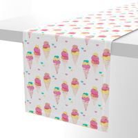 Water color ice cream cone popsicle colorful summer candy food kids illustration pattern print