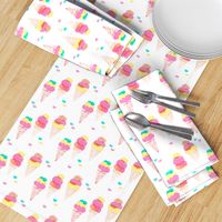 Water color ice cream cone popsicle colorful summer candy food kids illustration pattern print