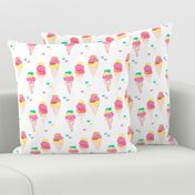 Water color ice cream cone popsicle colorful summer candy food kids illustration pattern print