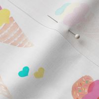 Water color ice cream cone popsicle colorful summer candy food kids illustration pattern print