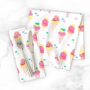 Water color ice cream cone popsicle colorful summer candy food kids illustration pattern print