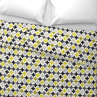 Gender Neutral mustard yellow plus sign plus cross geometric modern aztec summer patterns