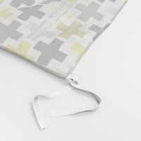 Gender Neutral mustard yellow plus sign plus cross geometric modern aztec summer patterns