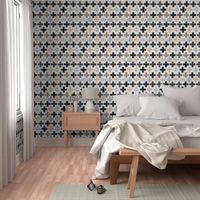 Gender neutral beige plus sign plus cross geometric modern aztec patterns