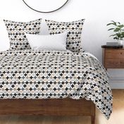 Gender neutral beige plus sign plus cross geometric modern aztec patterns