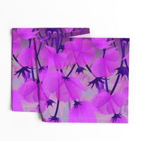 violet floral border print