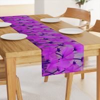 violet floral border print