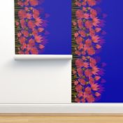 floral on midnight blue border