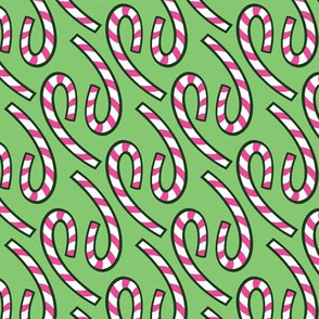 Candy Canes - Light Green - Ornamentary Coordinate