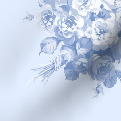 Jane's Rose Bouquet blueberry Wallpaper only