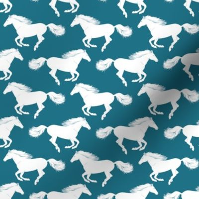 Galloping Pony, River Blue // small