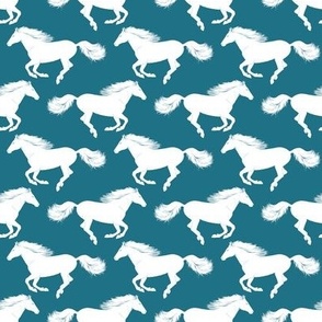 Galloping Pony, River Blue // small