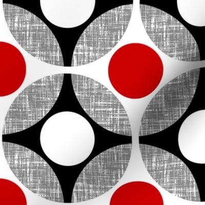 UK Mod Geometric Bullseye in red + white by Su_G_©SuSchaefer