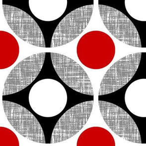 UK Mod Geometric Bullseye in red + white by Su_G_©SuSchaefer