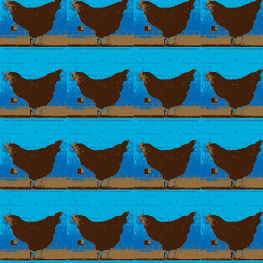 chicken strip brown & blue