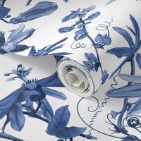 Tropicalia Floral ~ Blue and White 