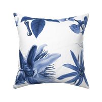 Tropicalia Floral ~ Blue and White 