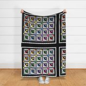 Rainbow Grid Cheater Panel Quilt