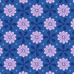 Peoria Mu - Flowers (Medium Blue)