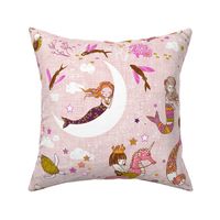 Mermaid Lullaby (Rose Linen) LARGE