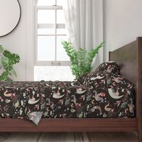 Mermaid Lullaby LARGE  (Black Linen)