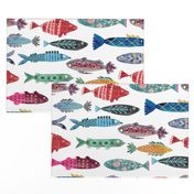 Large Colorful Folk Fish 