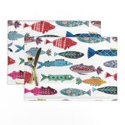 Large Colorful Folk Fish 